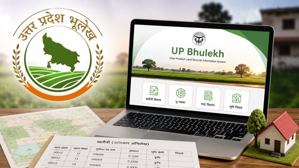 UP Bhulekh 2026: घर बैठे देखें खतौनी, खसरा, भू-नक्शा और भूमि विवाद की स्थिति